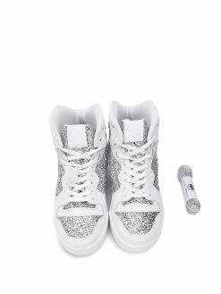 Chiara Ferragni Basket glitter high-top sneakers