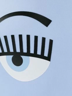 Chiara Ferragni flirting eyes print one-piece