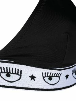 Chiara Ferragni logo-tape halterneck bikini set