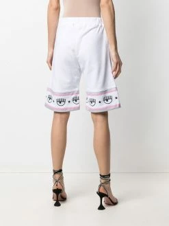 Chiara Ferragni logo-trim track shorts
