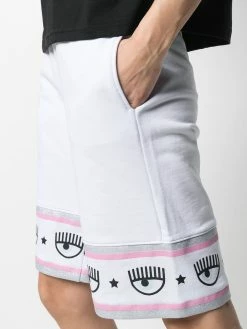 Chiara Ferragni logo-trim track shorts