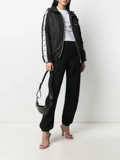 Chiara Ferragni logo-tape zipped jacket