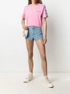 Chiara Ferragni Eye logo-tape denim shorts