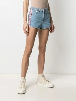 Chiara Ferragni Eye logo-tape denim shorts