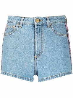 Chiara Ferragni Eye logo-tape denim shorts