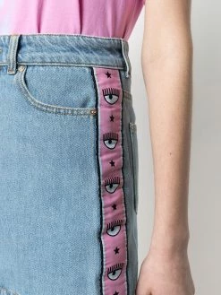 Chiara Ferragni contrast-trim denim skirt