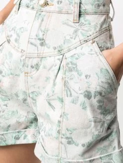 Chiara Ferragni floral-print denim shorts