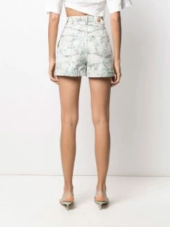 Chiara Ferragni floral-print denim shorts