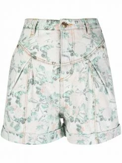 Chiara Ferragni floral-print denim shorts