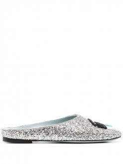 Chiara Ferragni Flirting 10mm glitter mules