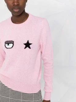 Chiara Ferragni Eyestar intarsia-knit jumper