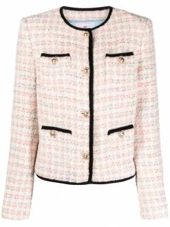 Chiara Ferragni contrasting-trim tweed jacket