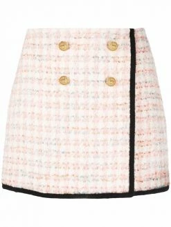 Chiara Ferragni contrasting-trim tweed skirt