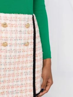 Chiara Ferragni contrasting-trim tweed skirt