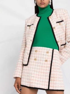 Chiara Ferragni contrasting-trim tweed skirt