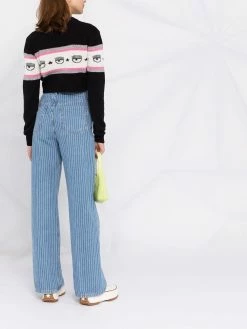 Chiara Ferragni eye-knit cashmere-wool jumper