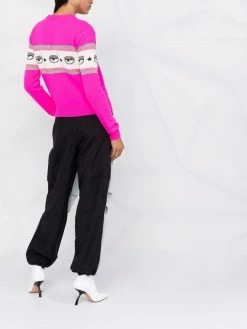 Chiara Ferragni eye-motif wool jumper