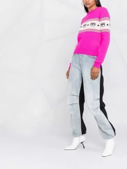 Chiara Ferragni eye-motif wool jumper
