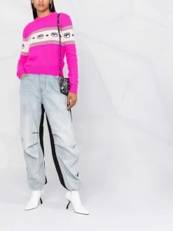 Chiara Ferragni eye-motif wool jumper