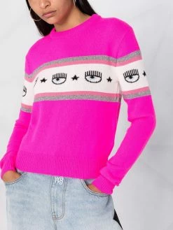 Chiara Ferragni eye-motif wool jumper