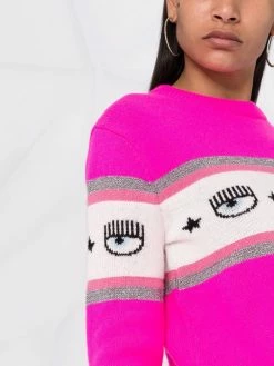 Chiara Ferragni eye-motif wool jumper