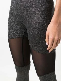 Chiara Ferragni glittered sheer-panel leggings