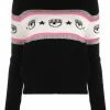 Chiara Ferragni glitter trim intarsia-knit jumper