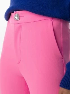 Chiara Ferragni Crystal button flared cropped trousers cropped pants of women 9 Chiara Ferragni crystal-button flared cropped trousers