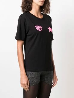 Chiara Ferragni winking-eye print cotton T-Shirt