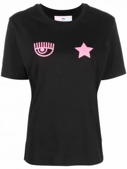 Chiara Ferragni winking-eye print cotton T-Shirt