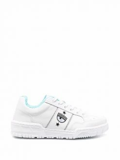 Chiara Ferragni logo-embroidered ridged sneakers