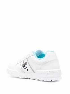 Chiara Ferragni logo-embroidered ridged sneakers