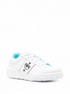 Chiara Ferragni logo-embroidered ridged sneakers