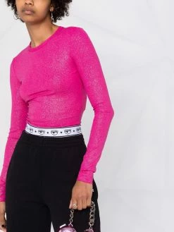 Chiara Ferragni logo band glittered T-shirt