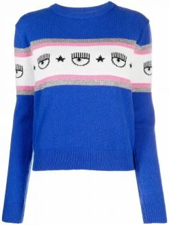 Chiara Ferragni logo-print knitted jumper