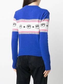 Chiara Ferragni Logo print knitted jumper knitted sweaters of women 8 Chiara Ferragni logo-print knitted jumper