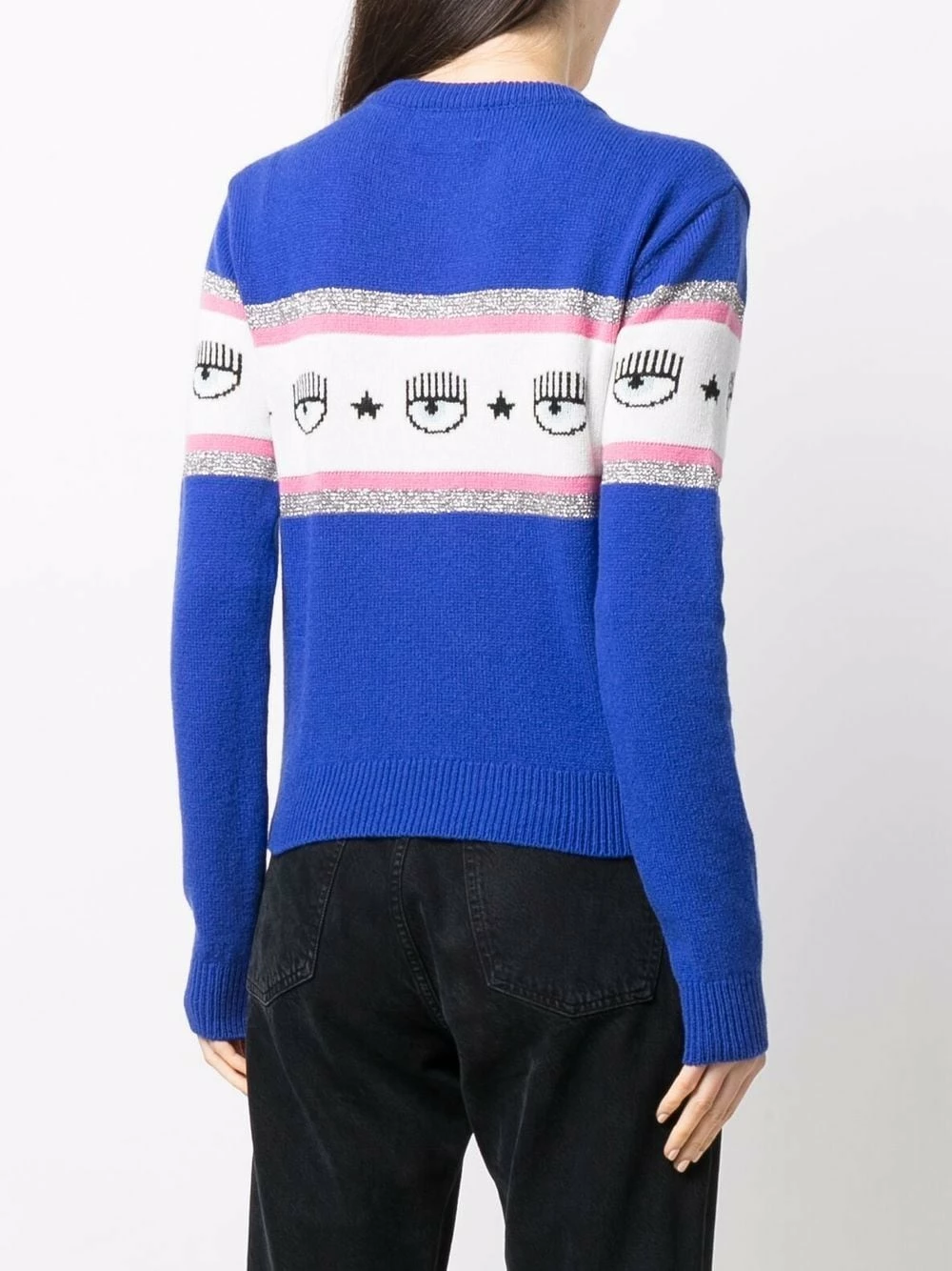 Chiara Ferragni Logo print knitted jumper knitted sweaters of women 4 Chiara Ferragni logo-print knitted jumper