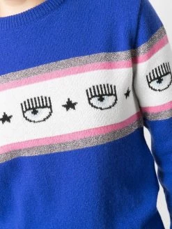 Chiara Ferragni Logo print knitted jumper knitted sweaters of women 9 Chiara Ferragni logo-print knitted jumper