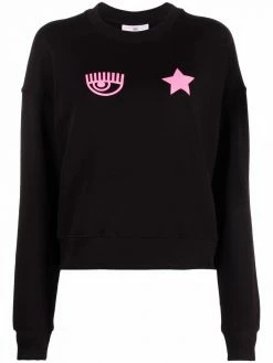 Chiara Ferragni Logomania-patch cotton sweatshirt