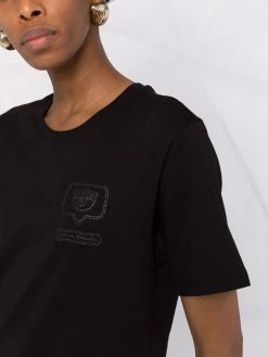 Chiara Ferragni glittered cotton T-shirt