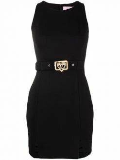 Chiara Ferragni logo belted mini dress