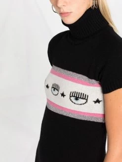 Chiara Ferragni Blinking-eye print dress