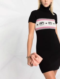 Chiara Ferragni Blinking-eye print dress