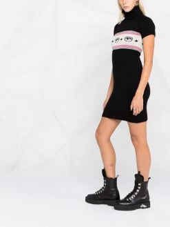 Chiara Ferragni Blinking-eye print dress