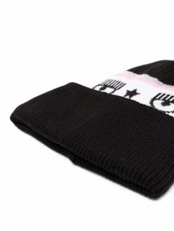 Chiara Ferragni Logomania knit beanie hat