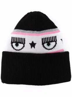 Chiara Ferragni Logomania knit beanie hat