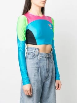 Chiara Ferragni Colour block cropped top t-shirts & jersey shirts of women 7 Chiara Ferragni colour-block cropped top