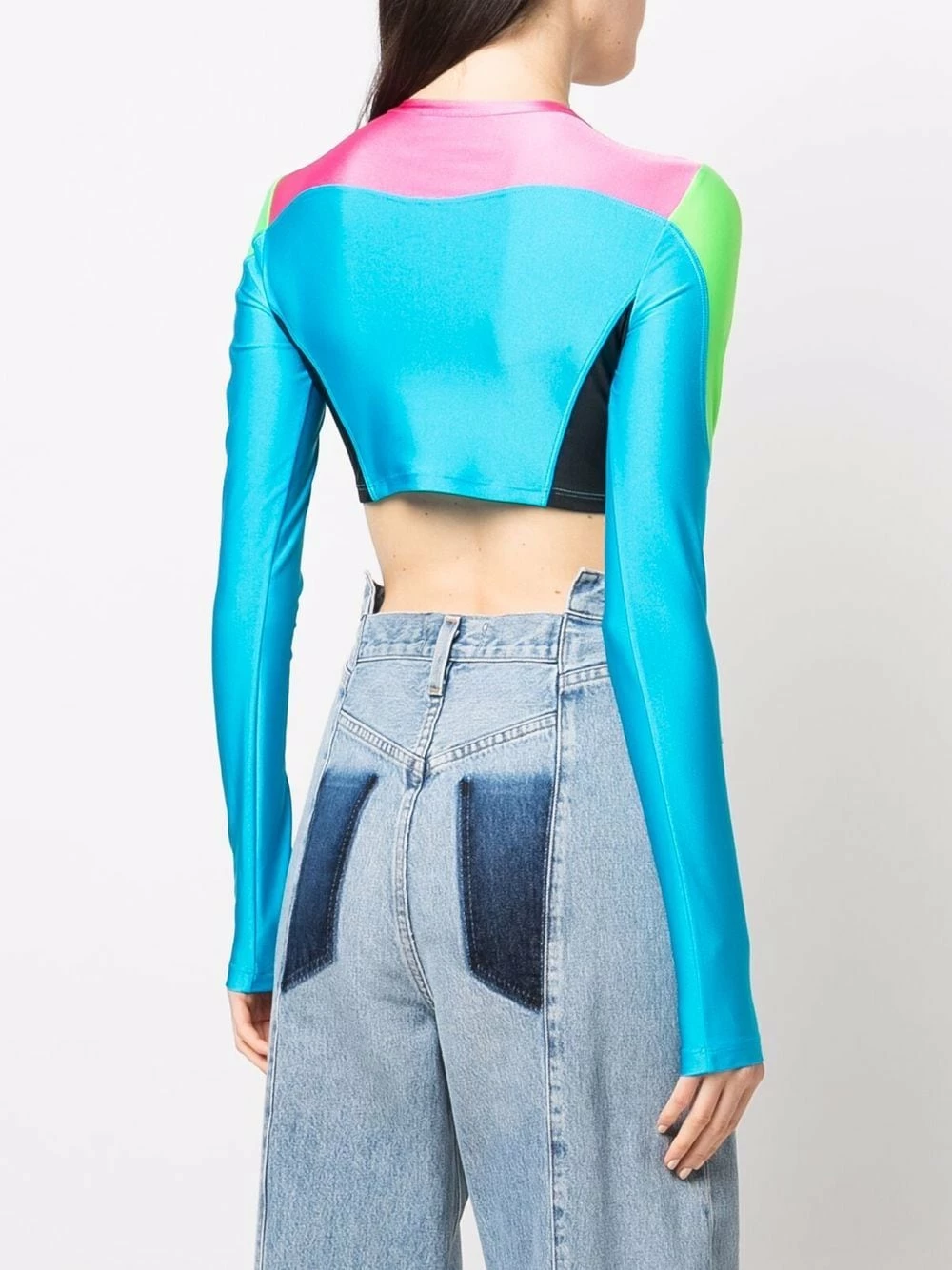 Chiara Ferragni Colour block cropped top t-shirts & jersey shirts of women 4 Chiara Ferragni colour-block cropped top