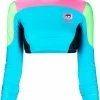 Chiara Ferragni colour-block cropped top