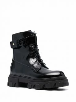 Chiara Ferragni high-shine lace-up combat boots